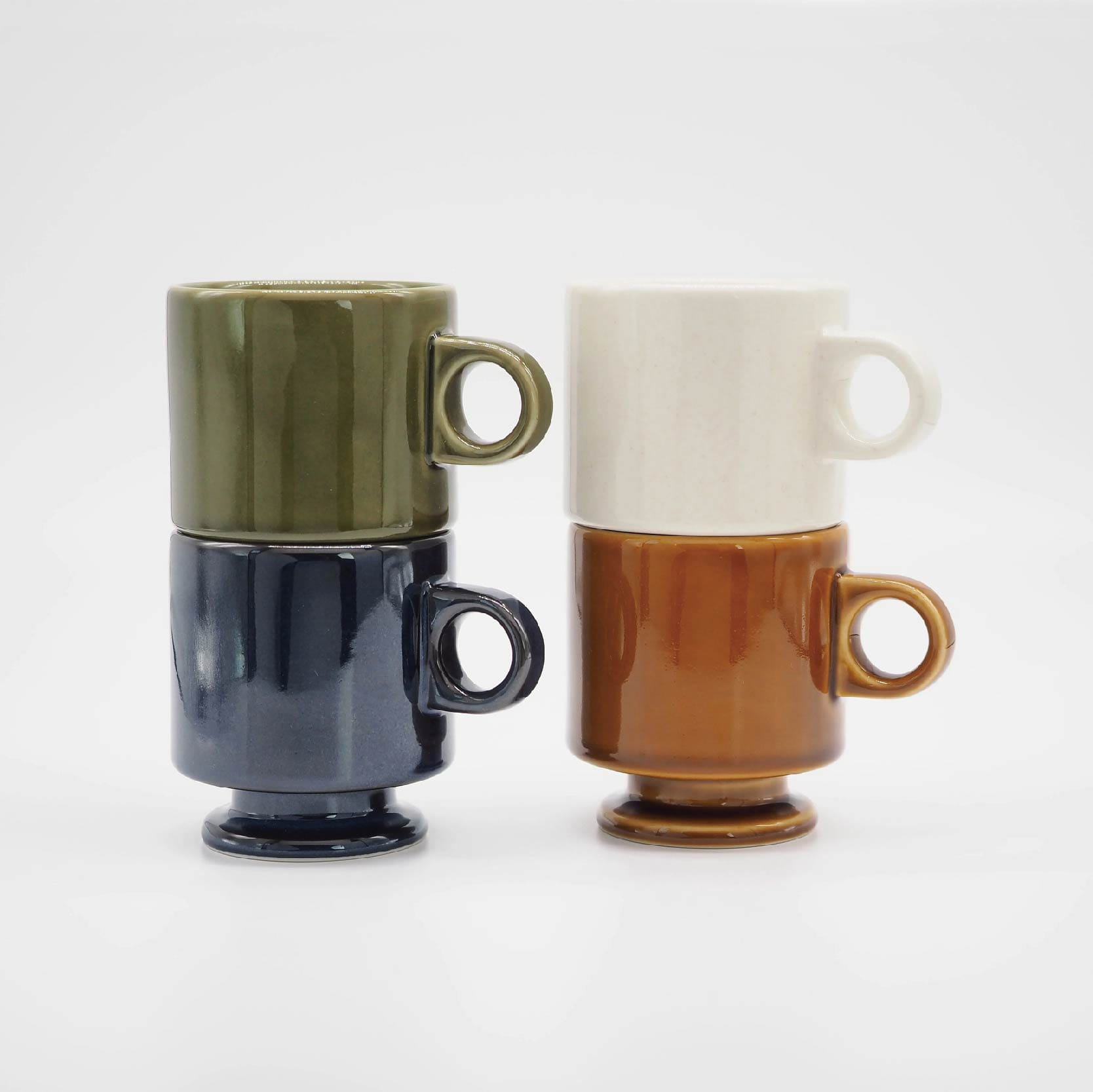 日本製 美濃燒 咖啡杯 好收納 可疊放 素色 好看 質感 餐具 器皿 日本器皿